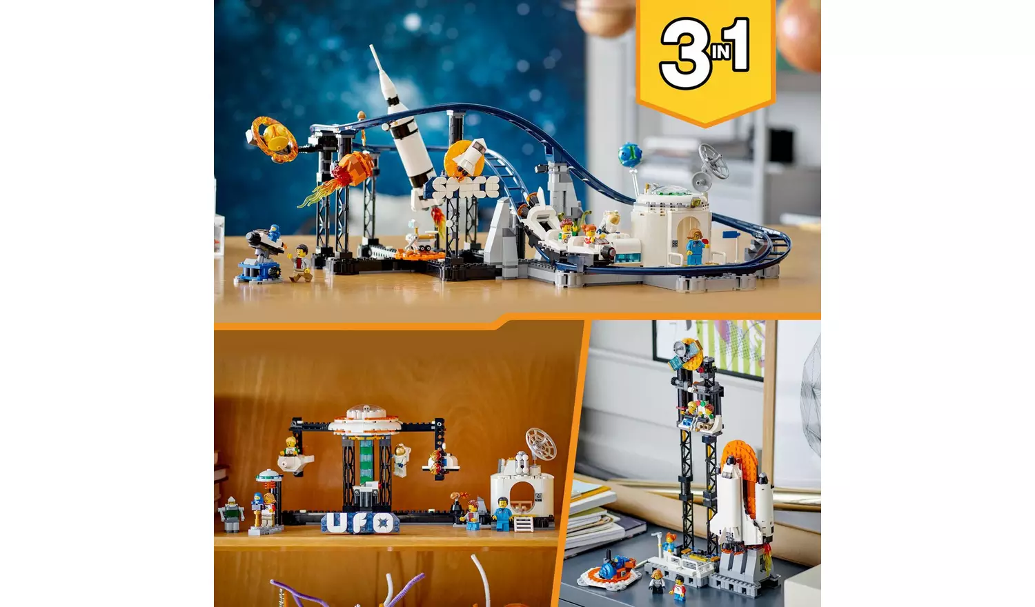 LEGO Creator 3in1 Space Roller Coaster Funfair Set 31142