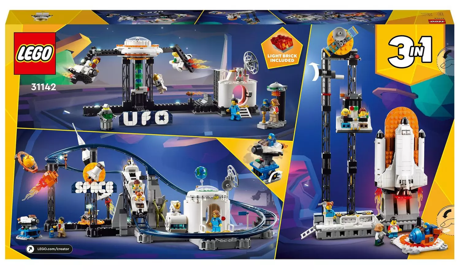 LEGO Creator 3in1 Space Roller Coaster Funfair Set 31142
