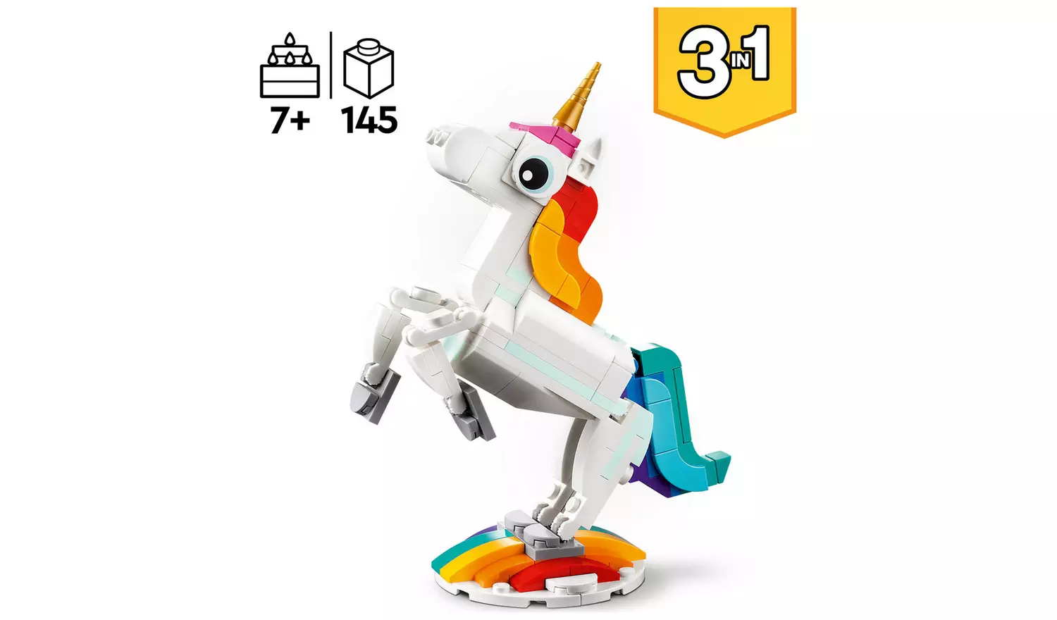LEGO Creator 3 in 1 Magical Unicorn Toy Animal Playset 31140