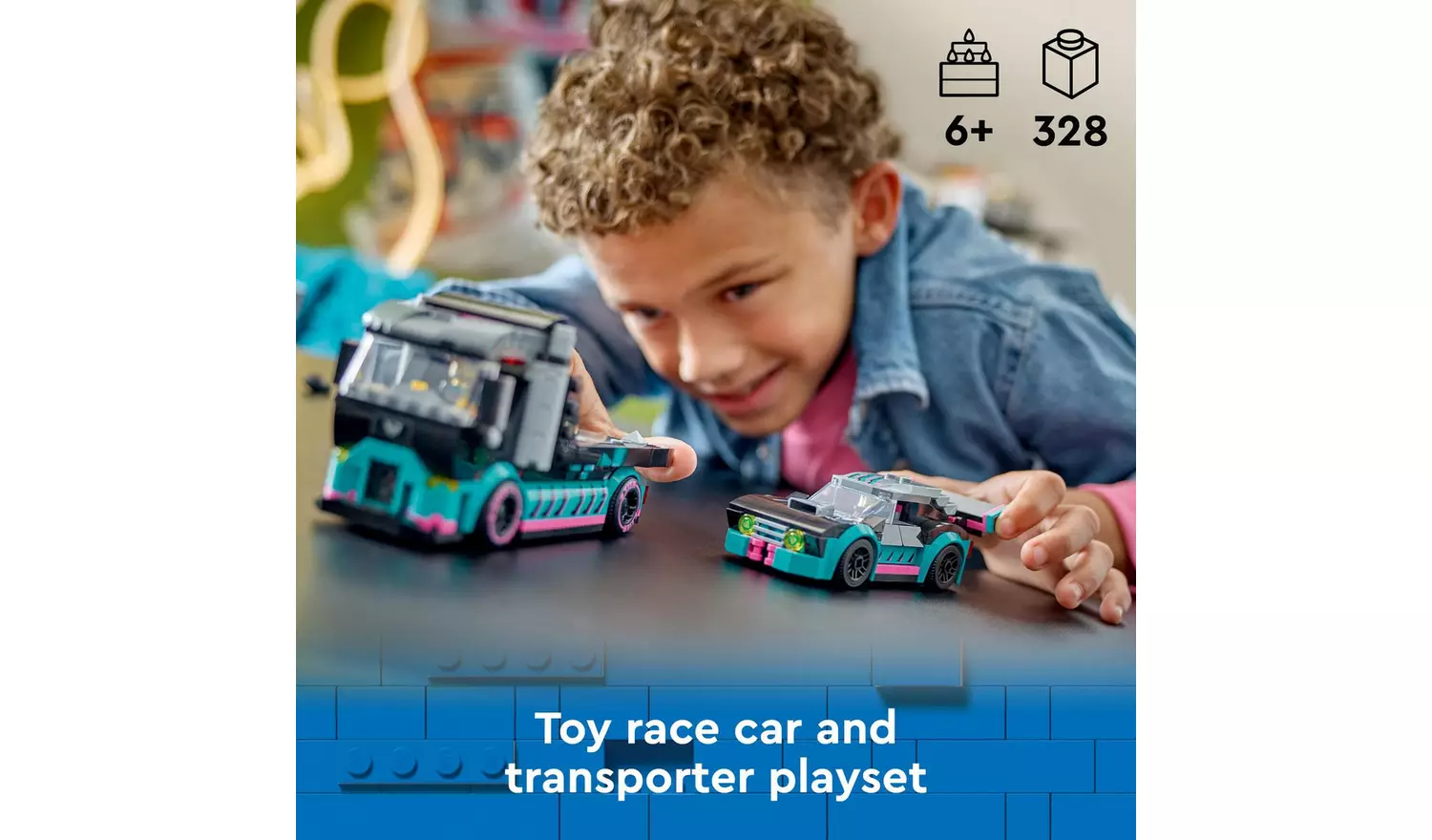 LEGO City Race Car and Car Carrier Truck Building Toys 60406