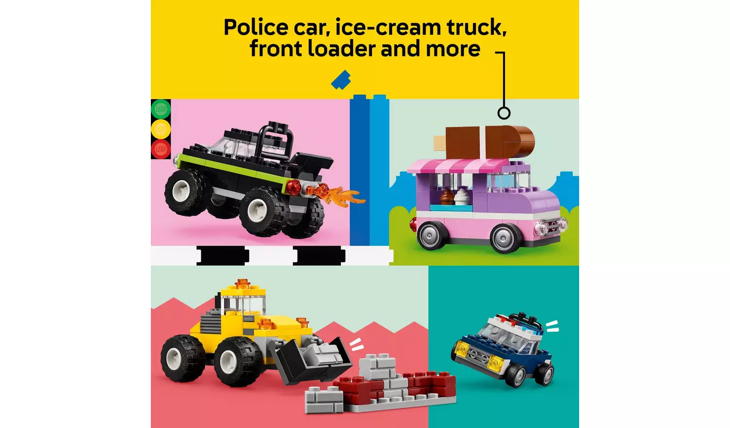 LEGO Classic Creative Vehicles with Car and Truck Toys 11036