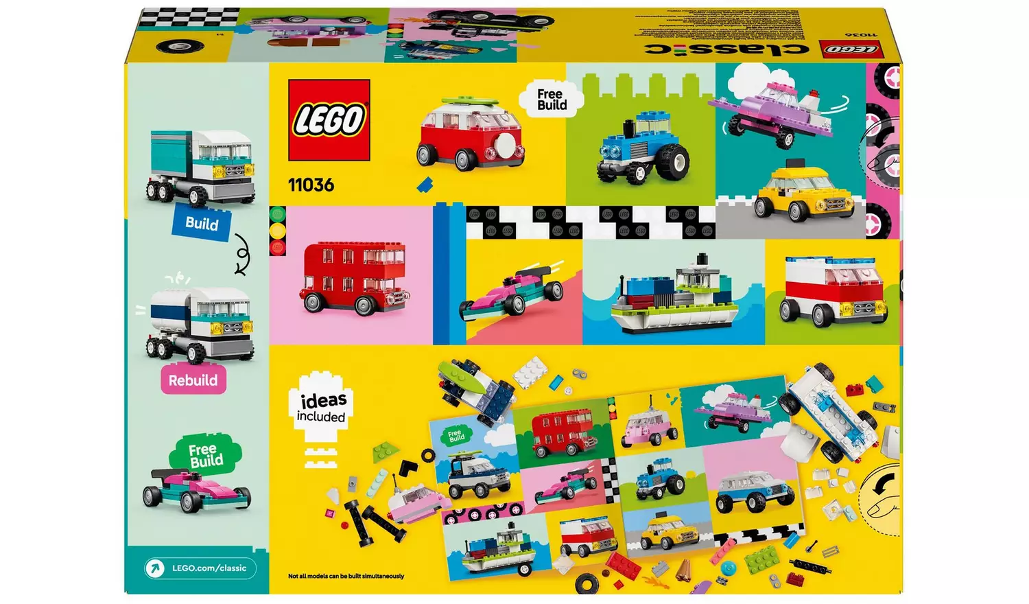 LEGO Classic Creative Vehicles with Car and Truck Toys 11036