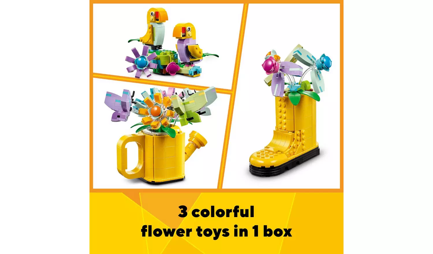 LEGO Creator 3in1 Flowers in Watering Can Nature Toys 31149