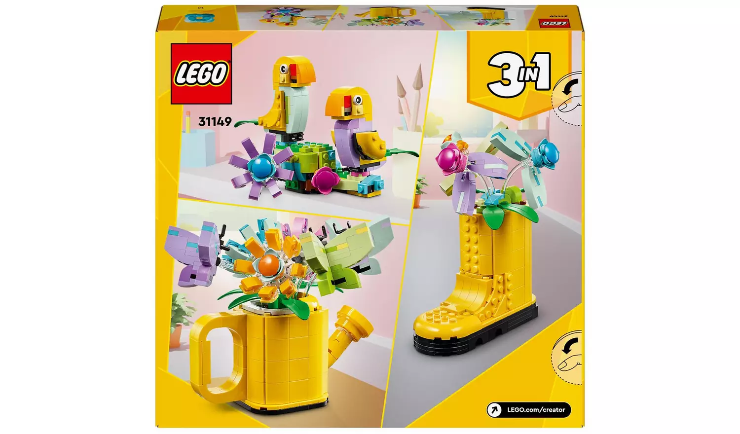 LEGO Creator 3in1 Flowers in Watering Can Nature Toys 31149
