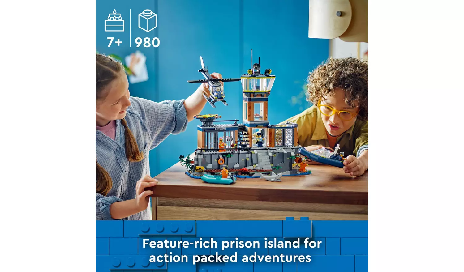 LEGO City Police Prison Island with Helicopter Toy 60419