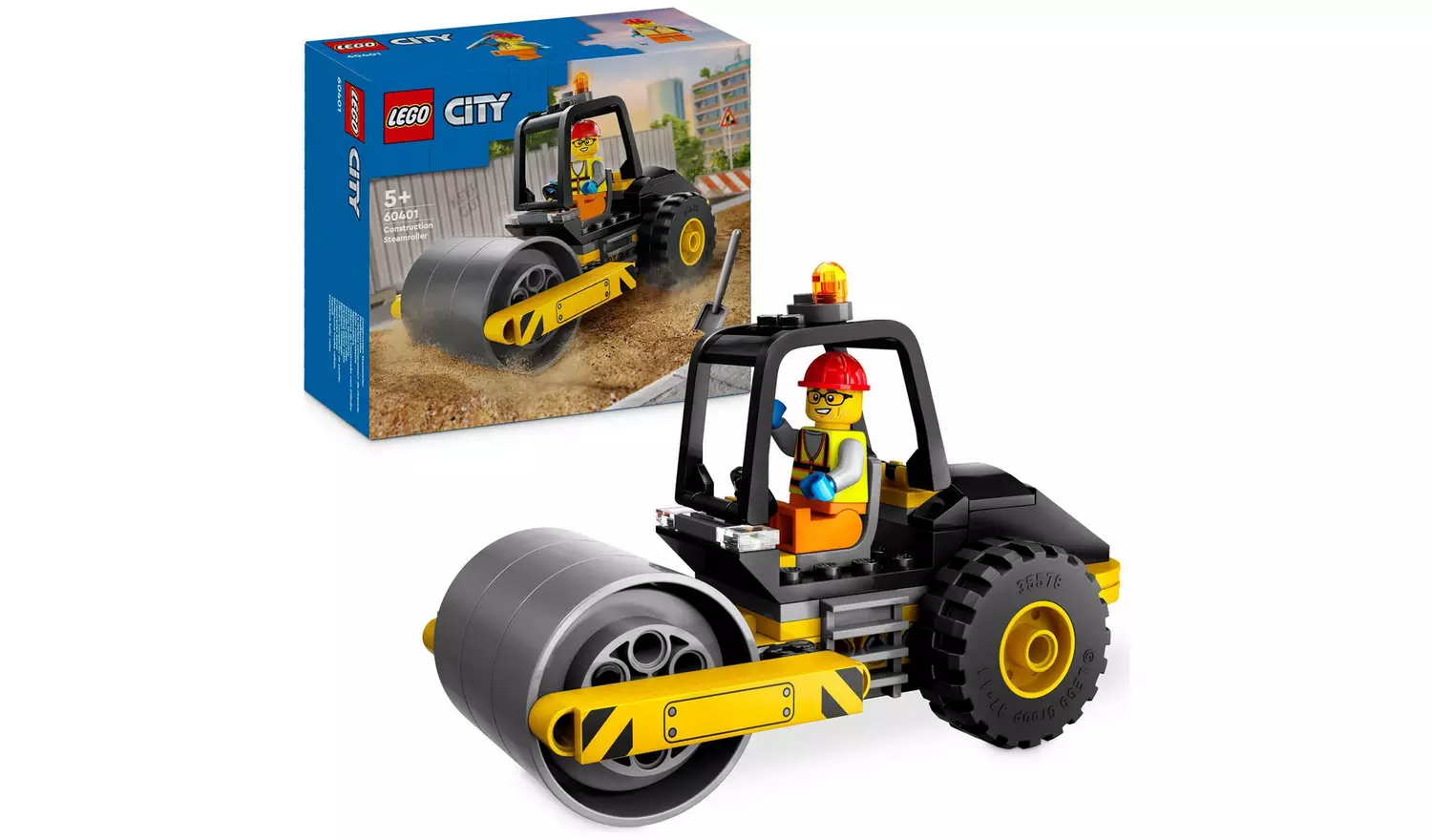 LEGO City Construction Steamroller Vehicle Toy Playset 60401
