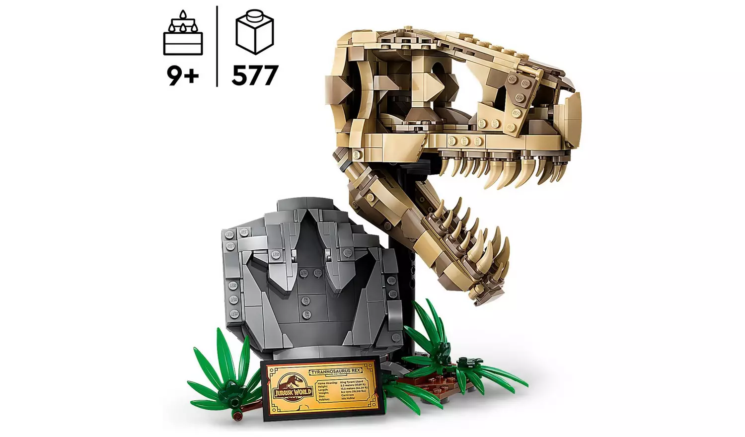 LEGO Jurassic World Dinosaur Fossils: T. rex Skull Toy 76964