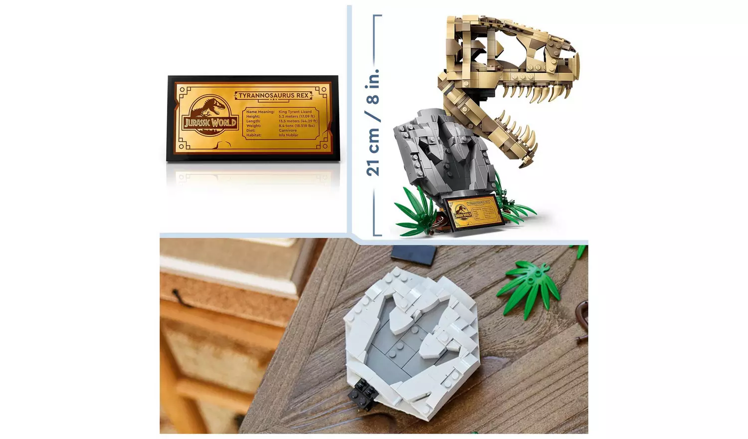 LEGO Jurassic World Dinosaur Fossils: T. rex Skull Toy 76964