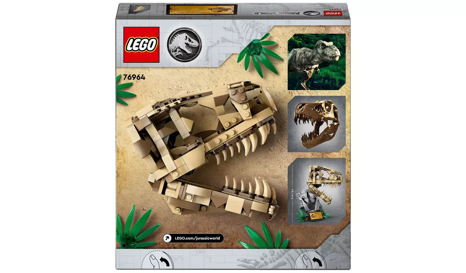 LEGO Jurassic World Dinosaur Fossils: T. rex Skull Toy 76964