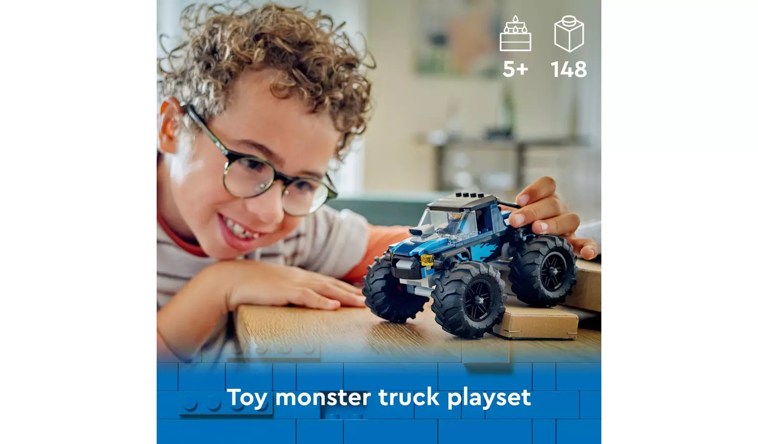 LEGO City Blue Monster Truck Toy Vehicle Playset 60402