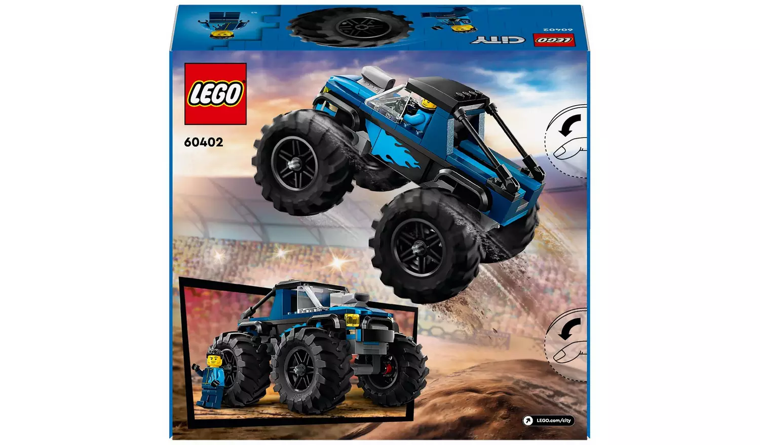 LEGO City Blue Monster Truck Toy Vehicle Playset 60402
