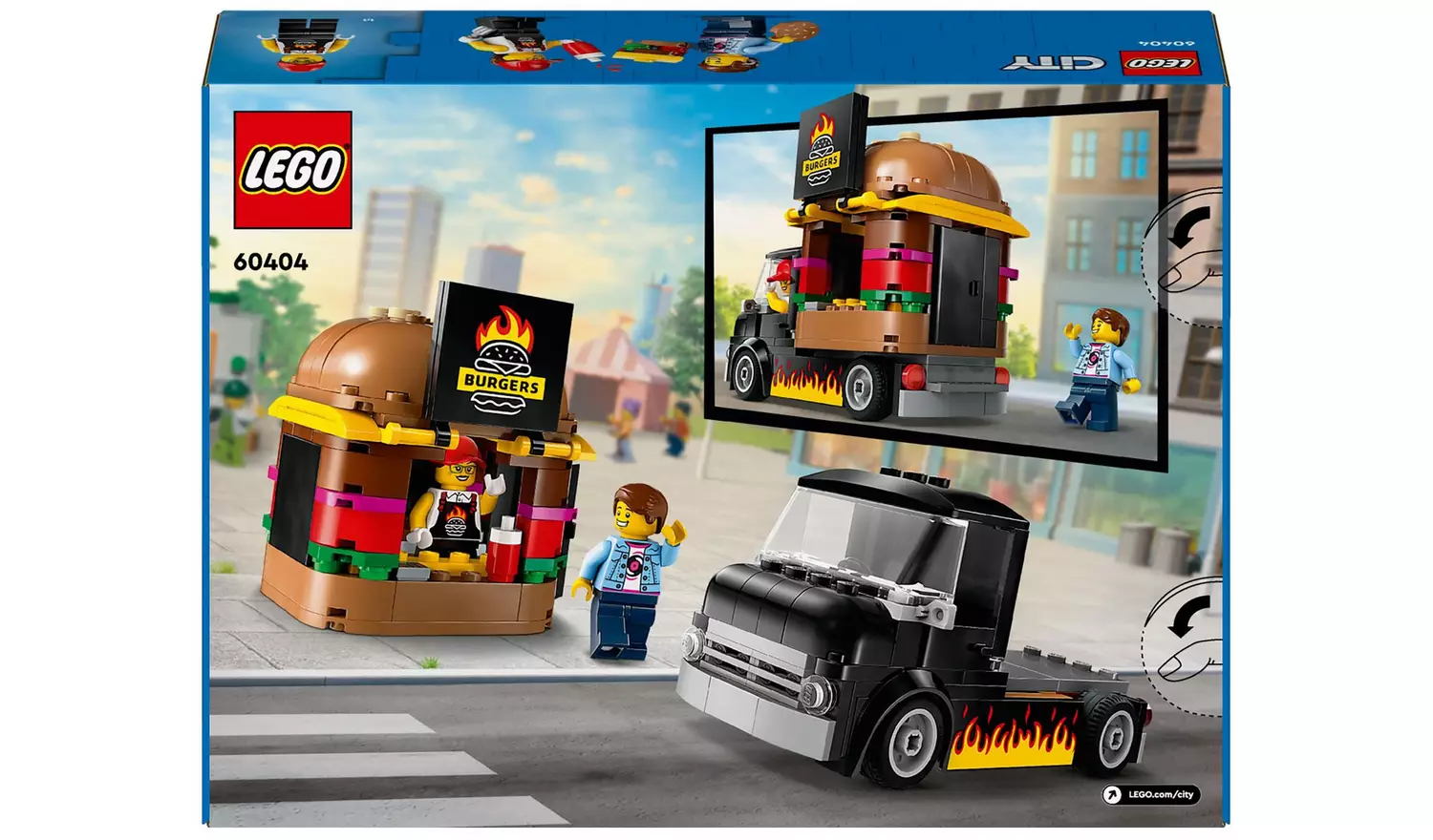 LEGO City Burger Van Food Truck Vehicle Toy Set 60404