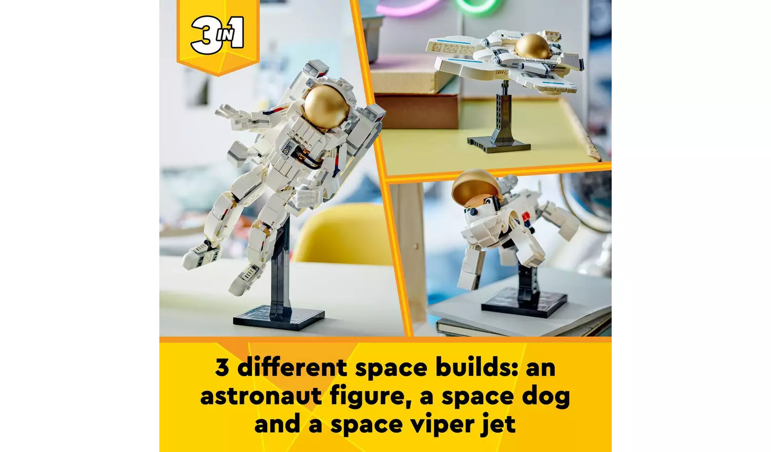 LEGO Creator 3in1 Space Astronaut Figure Toy with Dog 31152