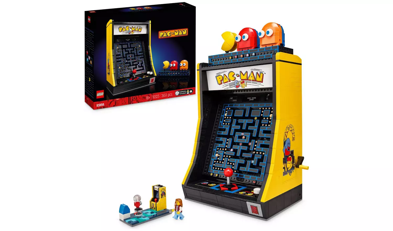LEGO Icons PAC-MAN Arcade Mini Arcade Set for Adults 10323