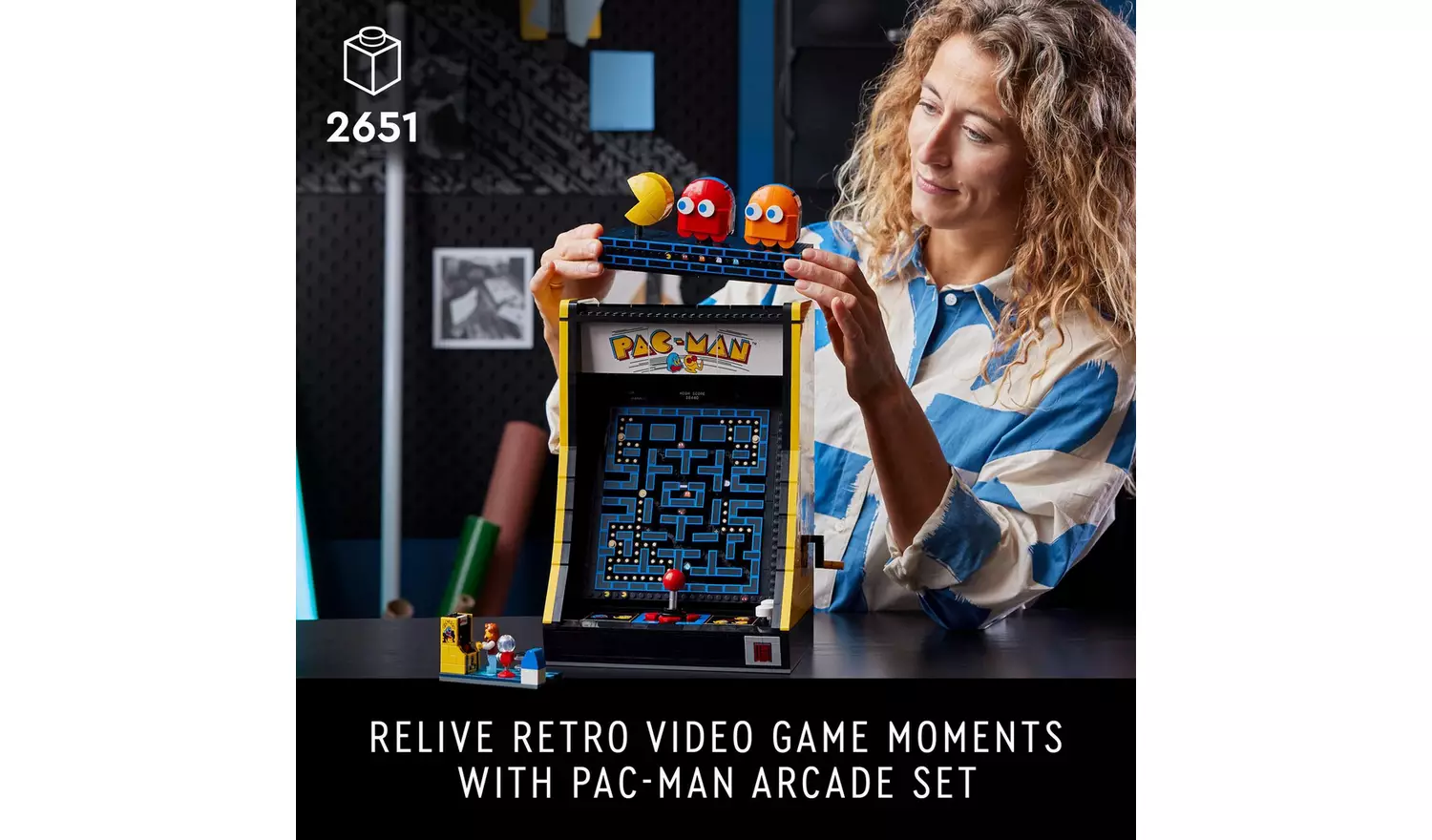 LEGO Icons PAC-MAN Arcade Mini Arcade Set for Adults 10323