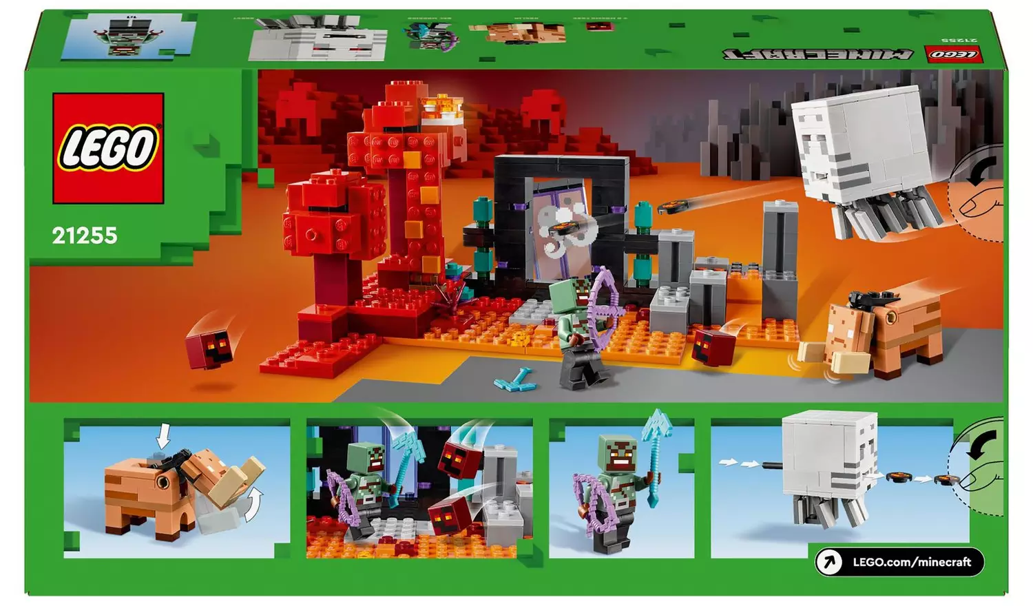 LEGO Minecraft The Nether Portal Ambush Building Toy 21255