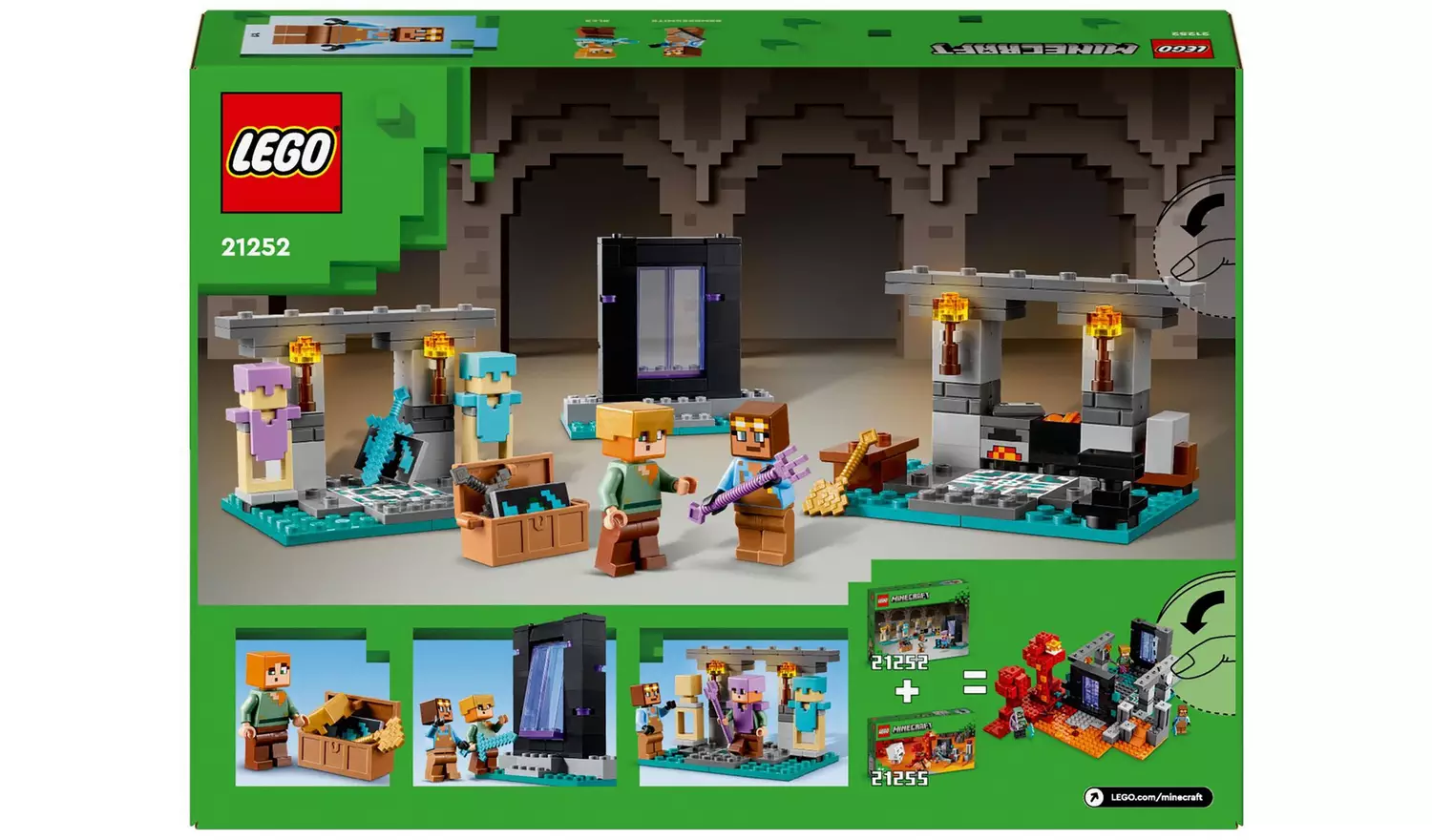 LEGO Minecraft The Armoury Toy with Character Figures 21252