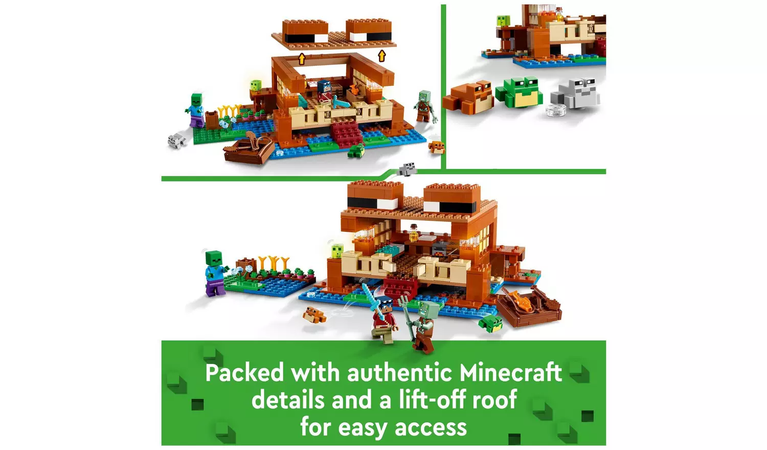 LEGO Minecraft The Frog House Toy with Animal Figures 21256