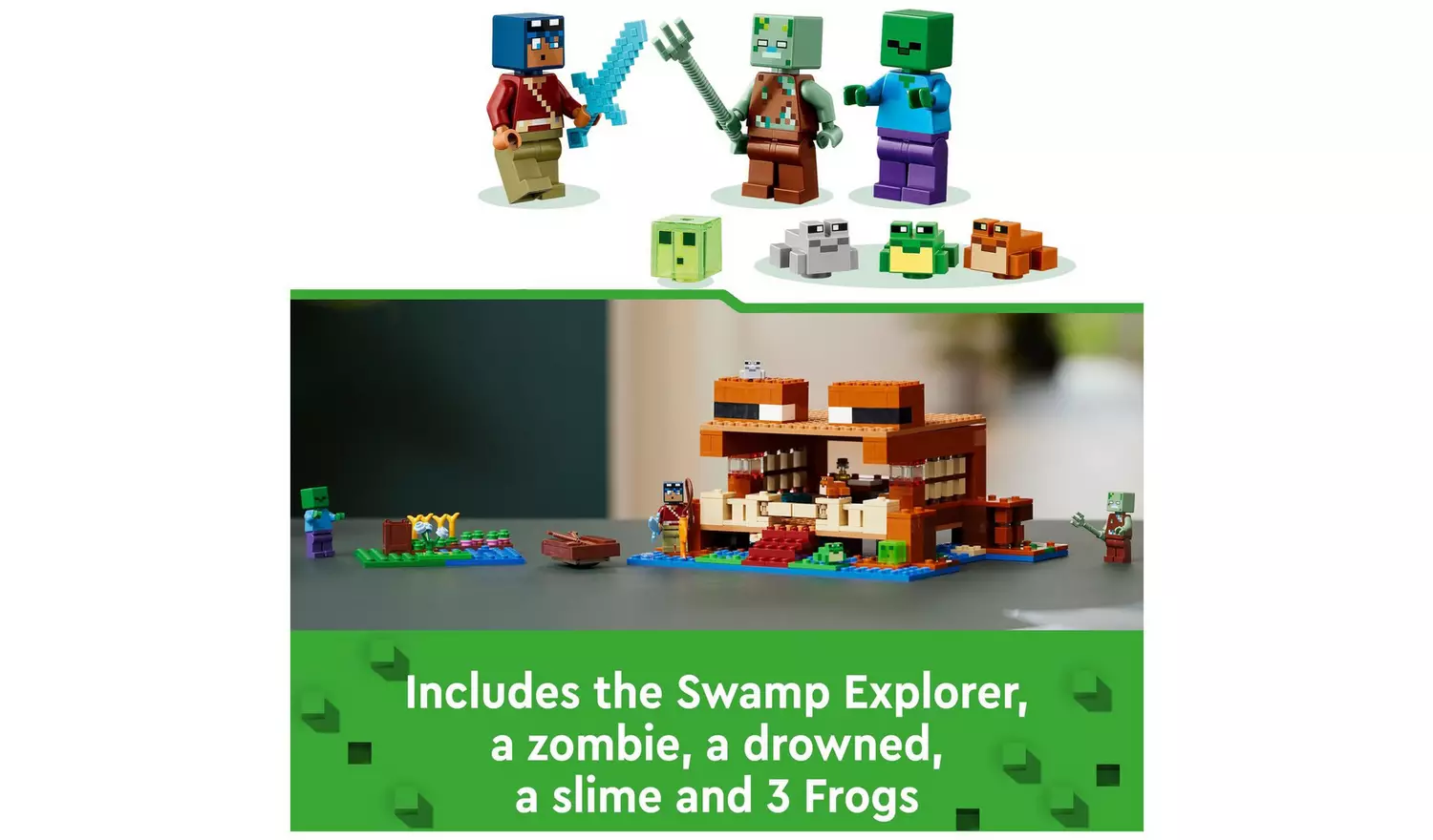 LEGO Minecraft The Frog House Toy with Animal Figures 21256