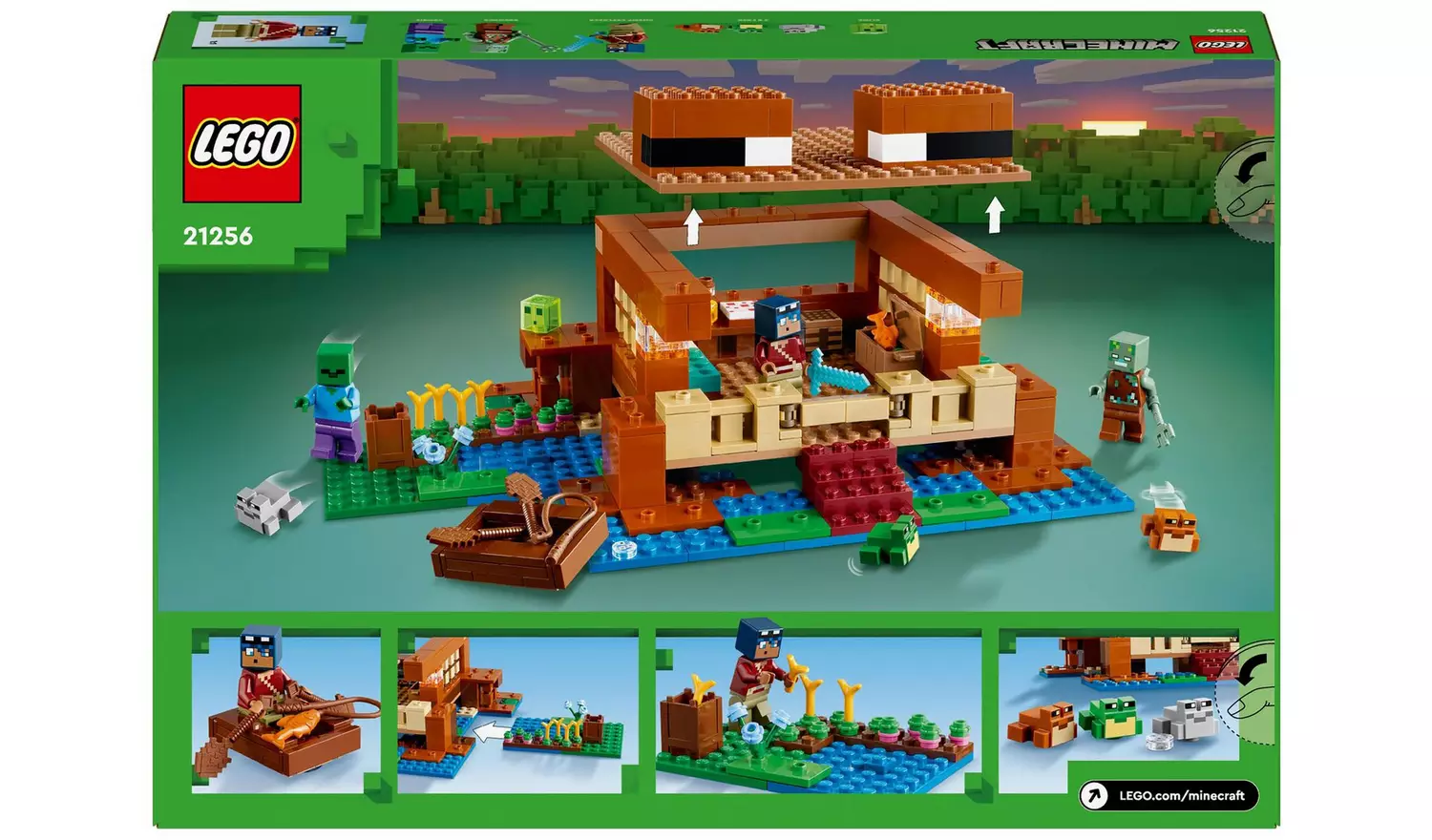 LEGO Minecraft The Frog House Toy with Animal Figures 21256
