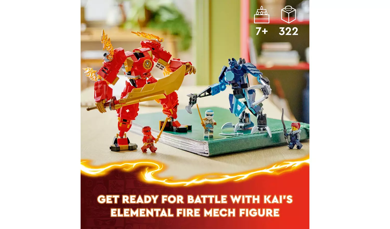 LEGO NINJAGO Kai's Elemental Fire Mech Ninja Toy Set 71808