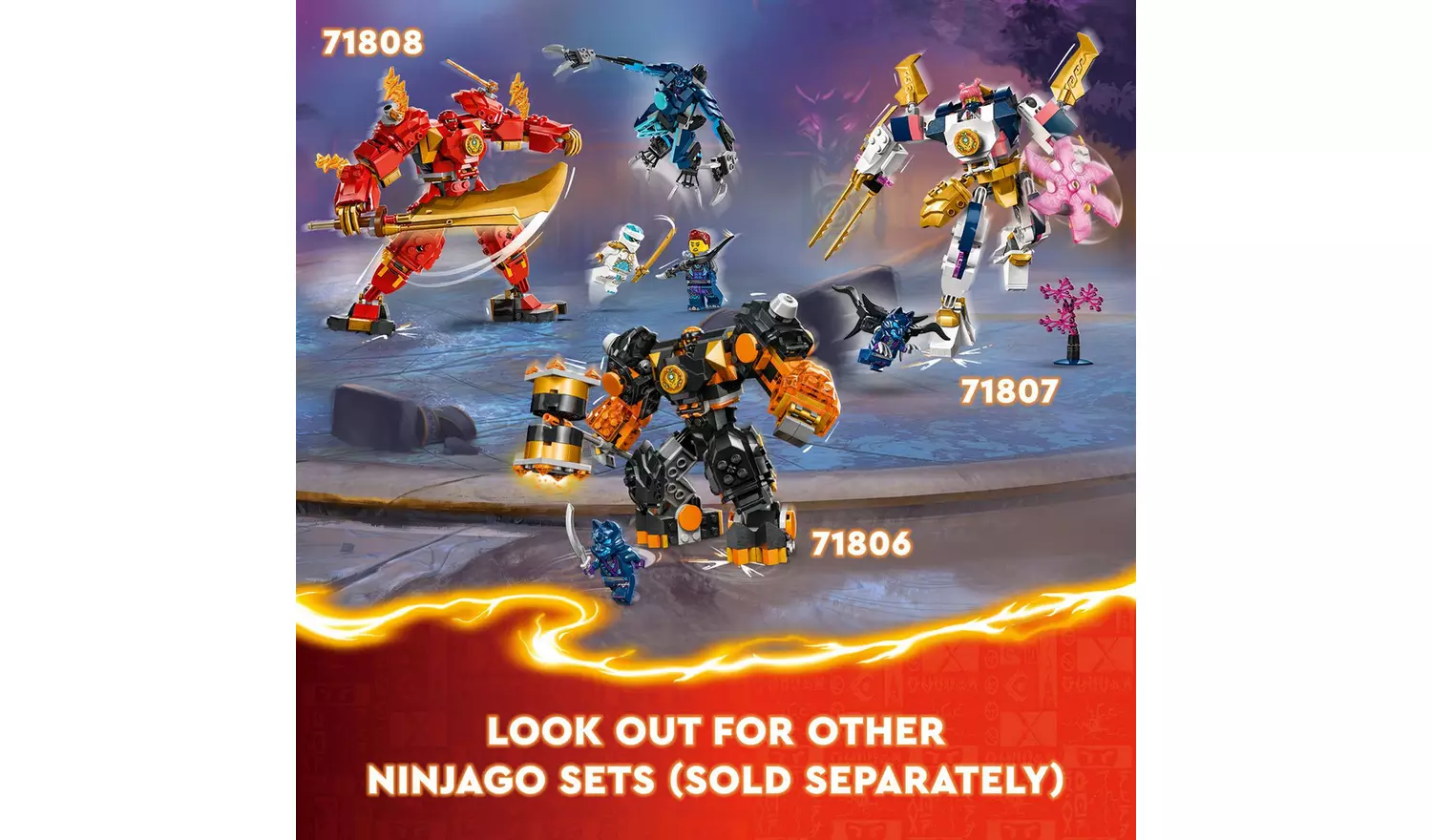 LEGO NINJAGO Kai's Elemental Fire Mech Ninja Toy Set 71808