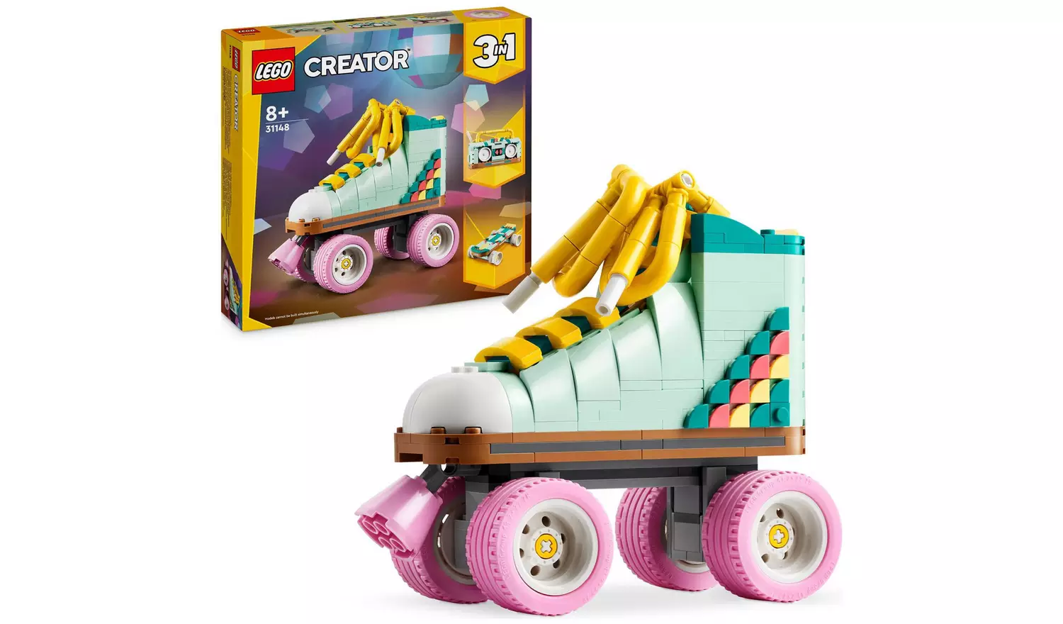 LEGO Creator 3in1 Retro Roller Skate & Toy Skateboard 31148