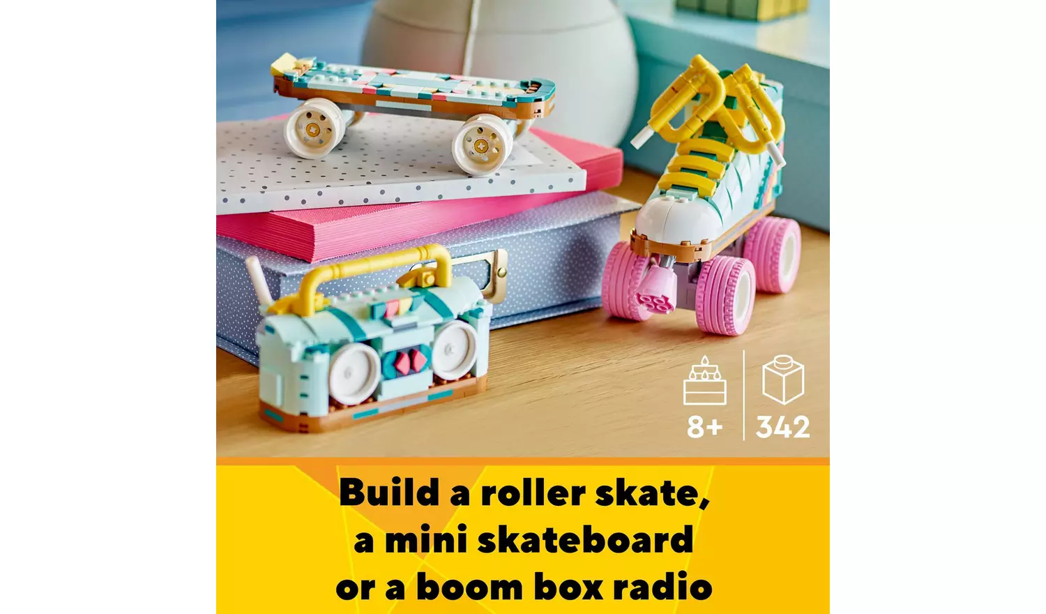 LEGO Creator 3in1 Retro Roller Skate & Toy Skateboard 31148