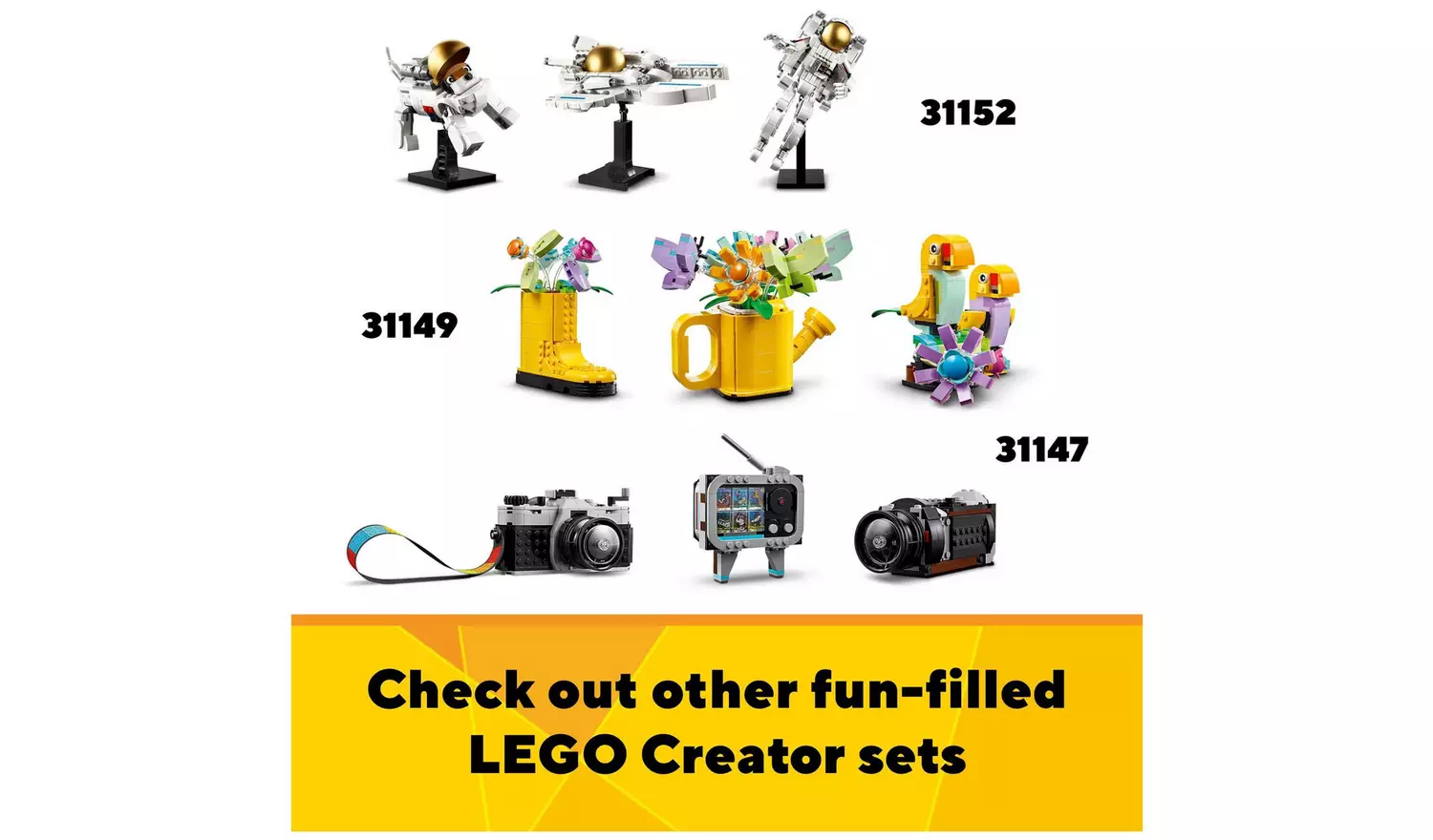 LEGO Creator 3in1 Retro Roller Skate & Toy Skateboard 31148