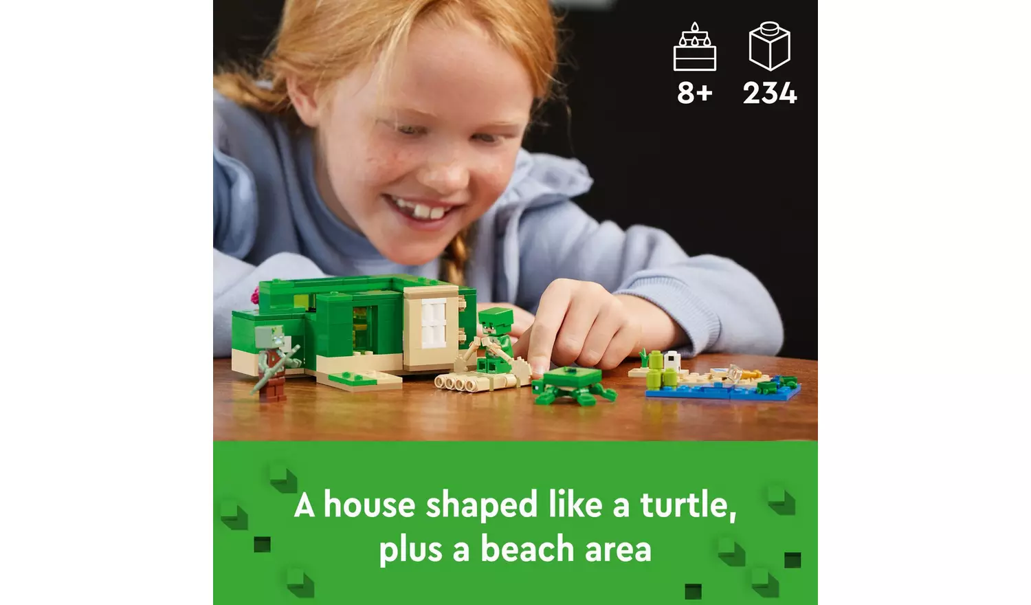 LEGO Minecraft The Turtle Beach House with Animal Toys 21254
