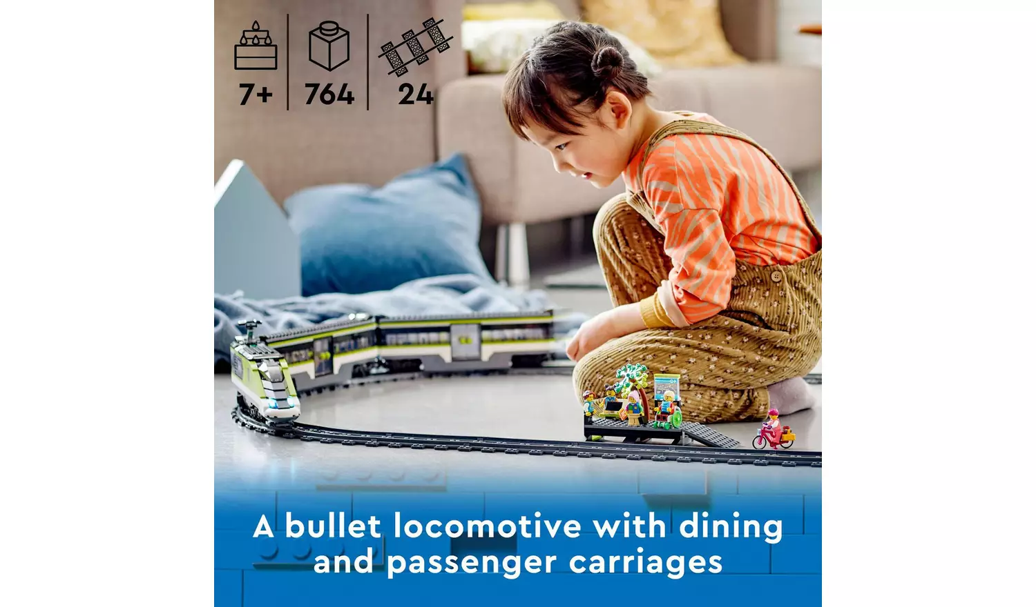 LEGO City Express Passenger Train Toy RC Lights Set 60337