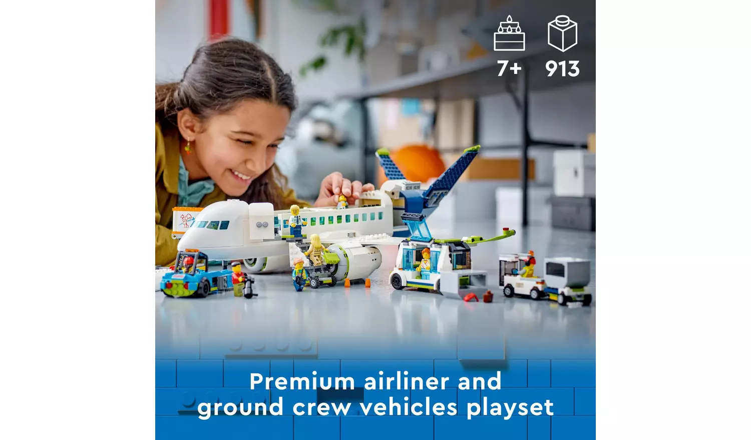 LEGO City Passenger Aeroplane Toy & 4 Airport Vehicles 60367
