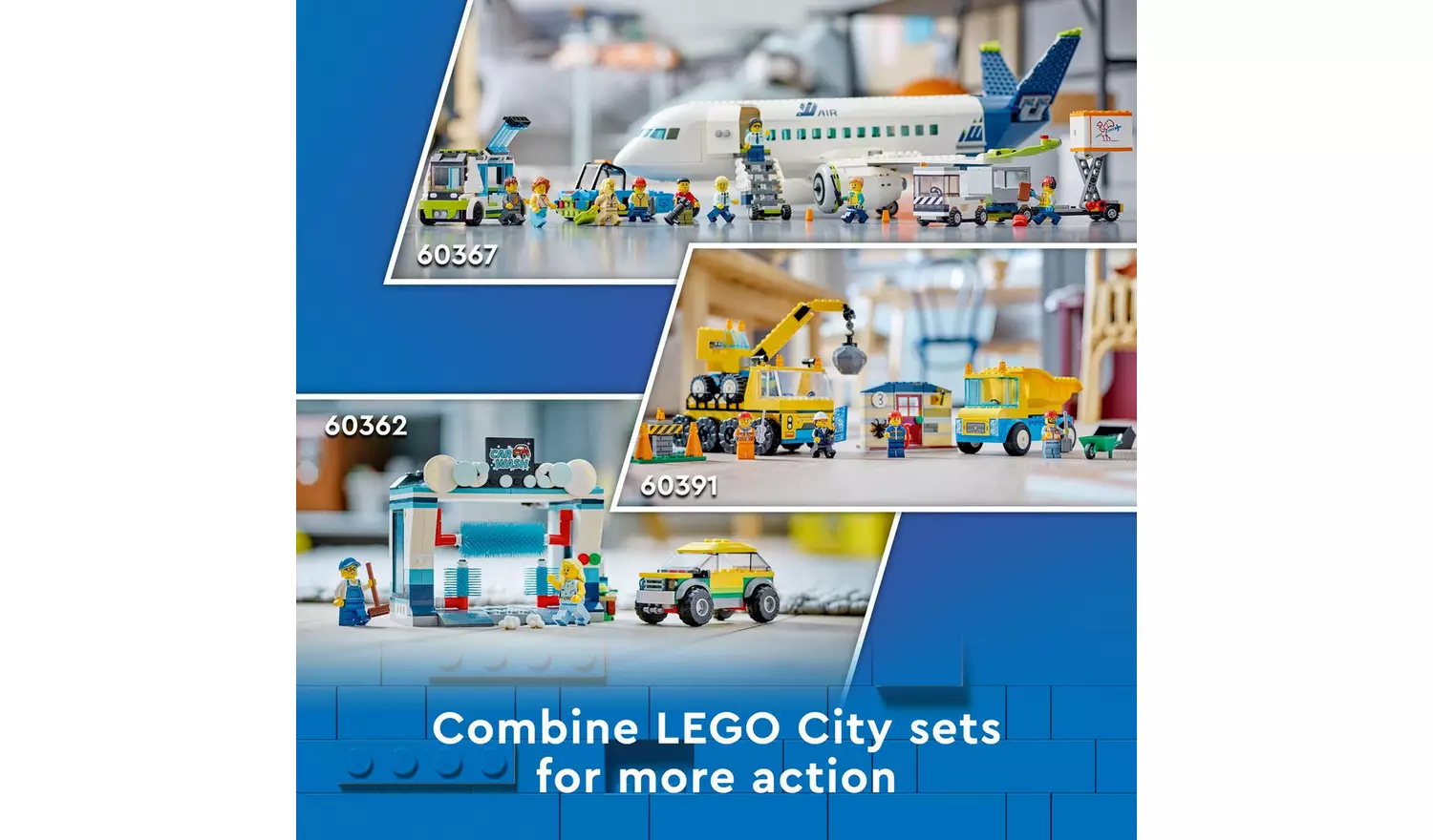 LEGO City Passenger Aeroplane Toy & 4 Airport Vehicles 60367