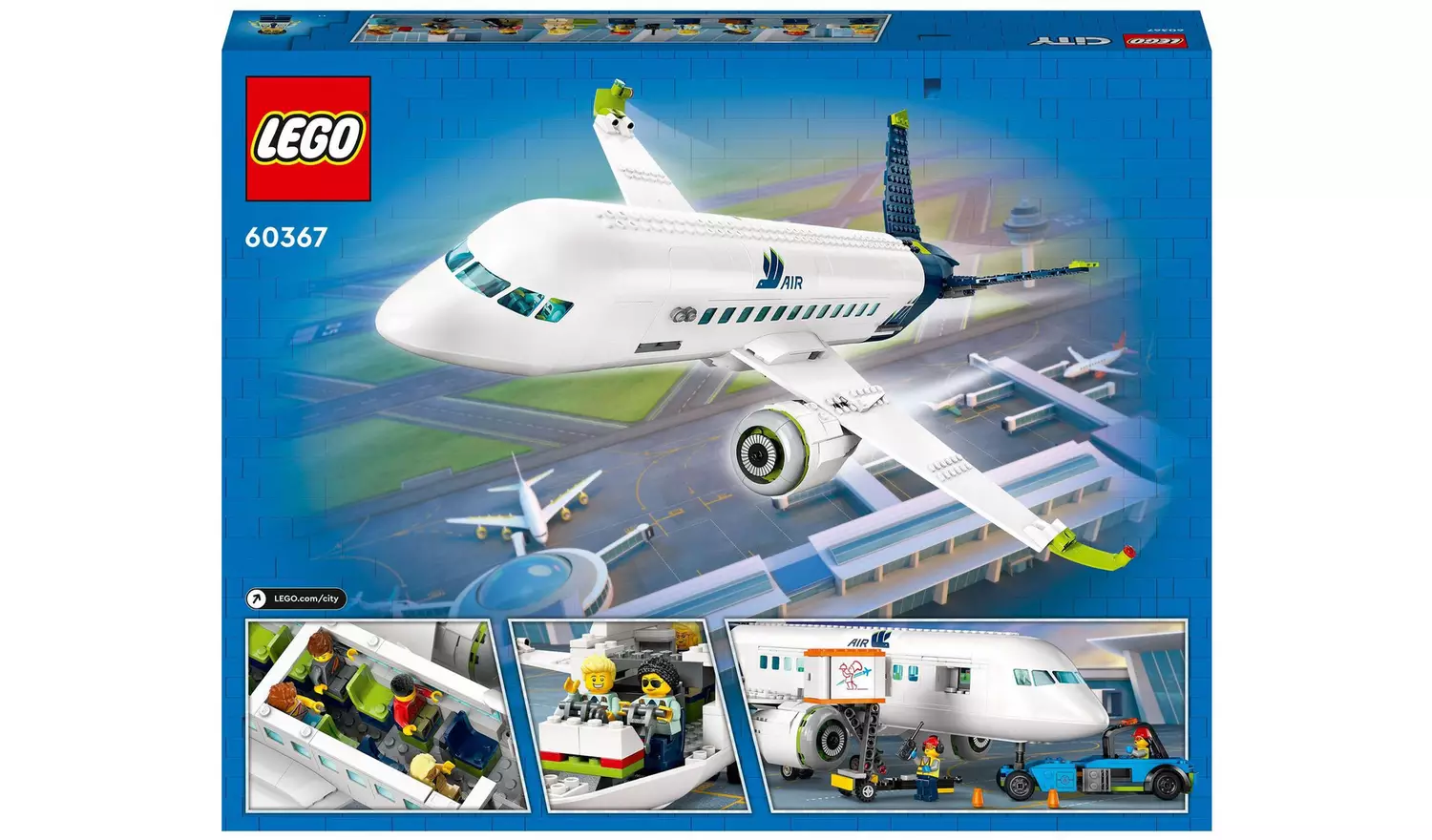 LEGO City Passenger Aeroplane Toy & 4 Airport Vehicles 60367