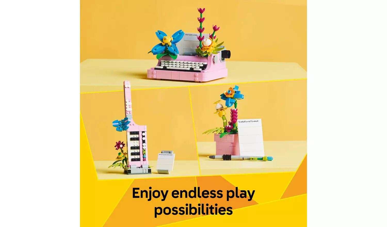 LEGO Creator 3in1 Typewriter with Flowers Toy for Kids 31169