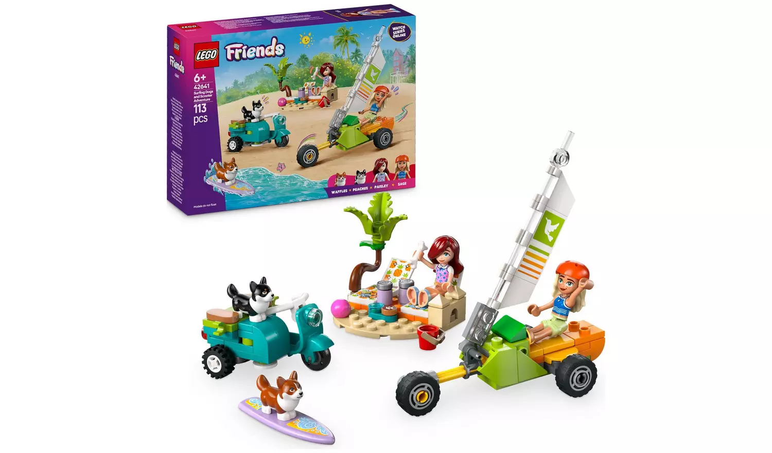 LEGO Friends Surfing Dogs and Scooter Adventure Set 42641