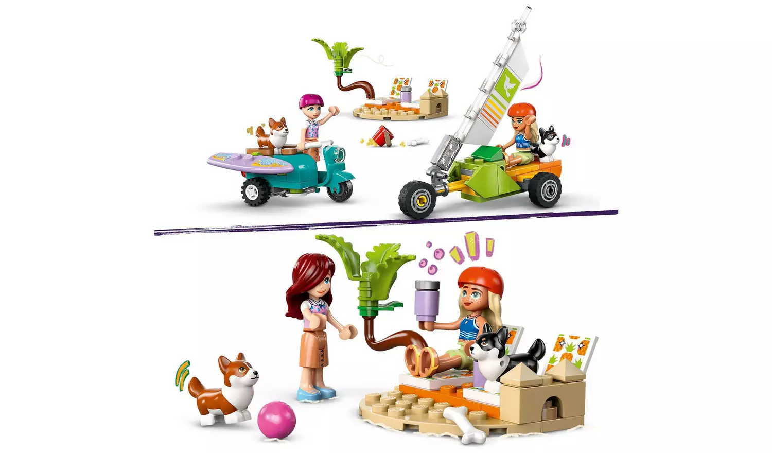 LEGO Friends Surfing Dogs and Scooter Adventure Set 42641