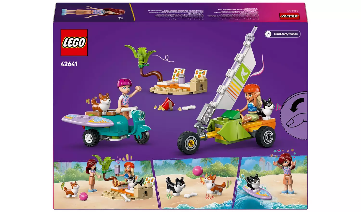 LEGO Friends Surfing Dogs and Scooter Adventure Set 42641