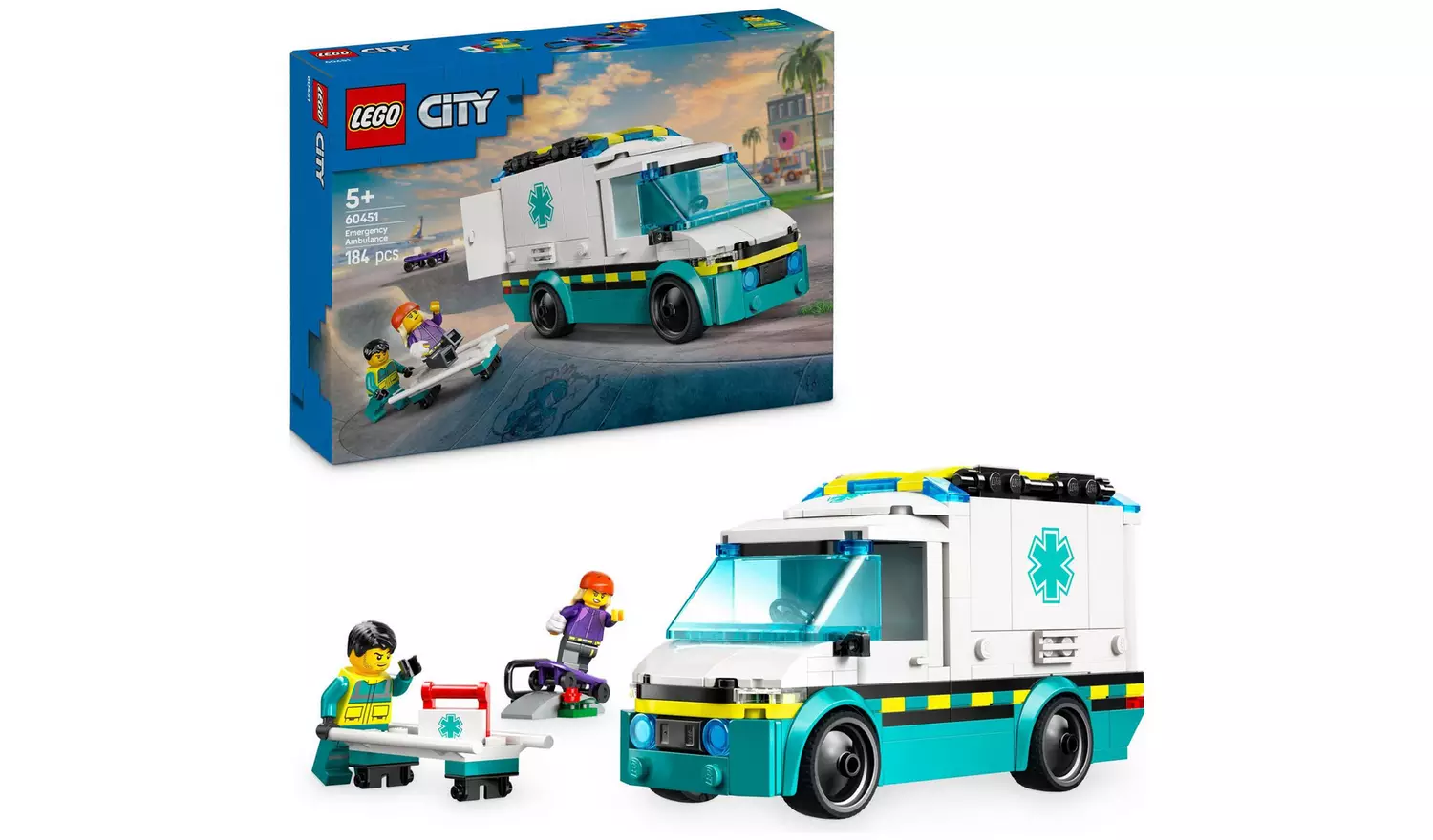 LEGO City Emergency Ambulance Toy Set with Minifigures 60451