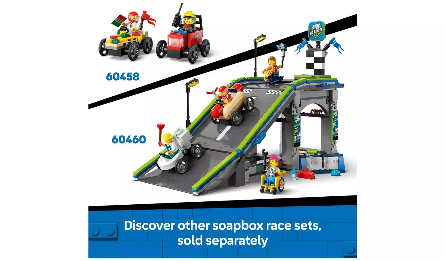 LEGO City Aeroplane vs. Hospital Bed Race Car Pack 60459