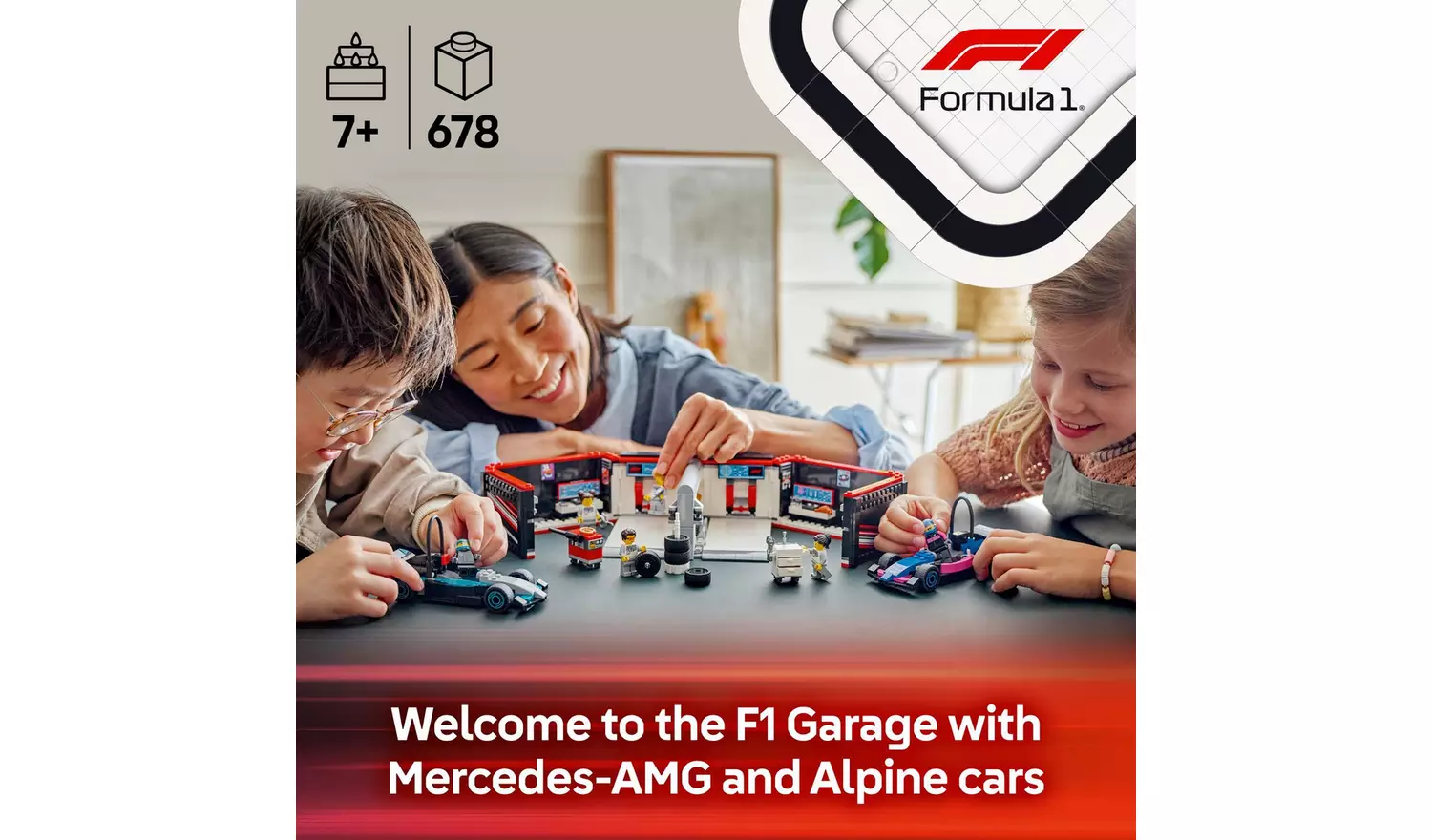 LEGO City F1 Garage & Mercedes-AMG & Alpine Cars Set 60444