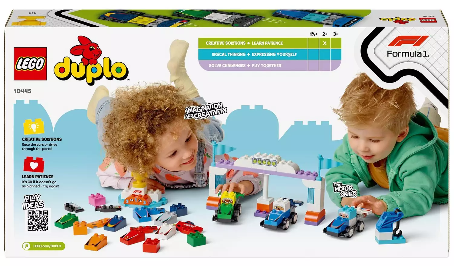 LEGO DUPLO F1 Team Race Cars & Drivers Role Play Toy 10445