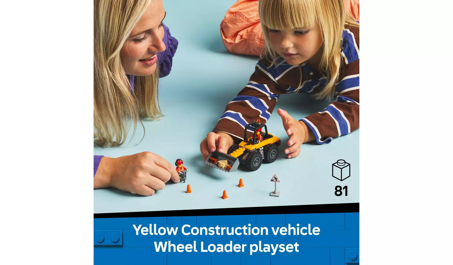 LEGO City Yellow Construction Wheel Loader Vehicle Toy 60450