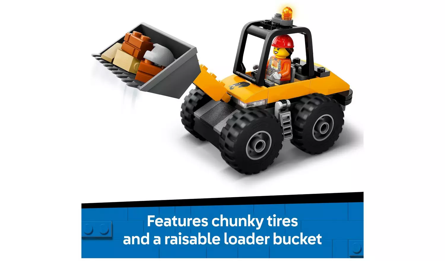 LEGO City Yellow Construction Wheel Loader Vehicle Toy 60450