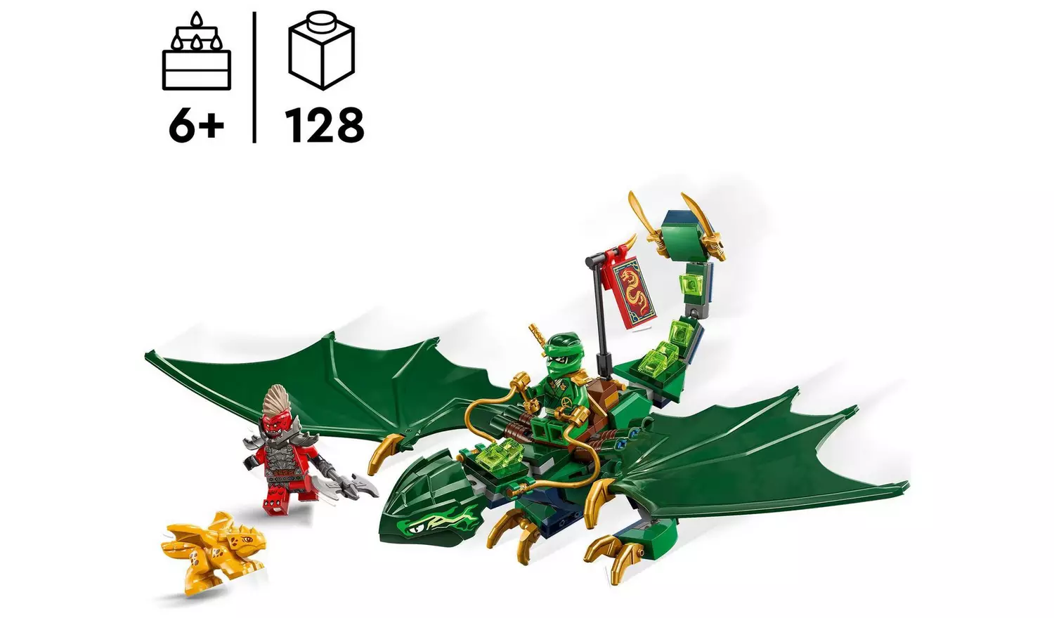LEGO NINJAGO Lloyd's Green Forest Dragon Toy for Kids 71829