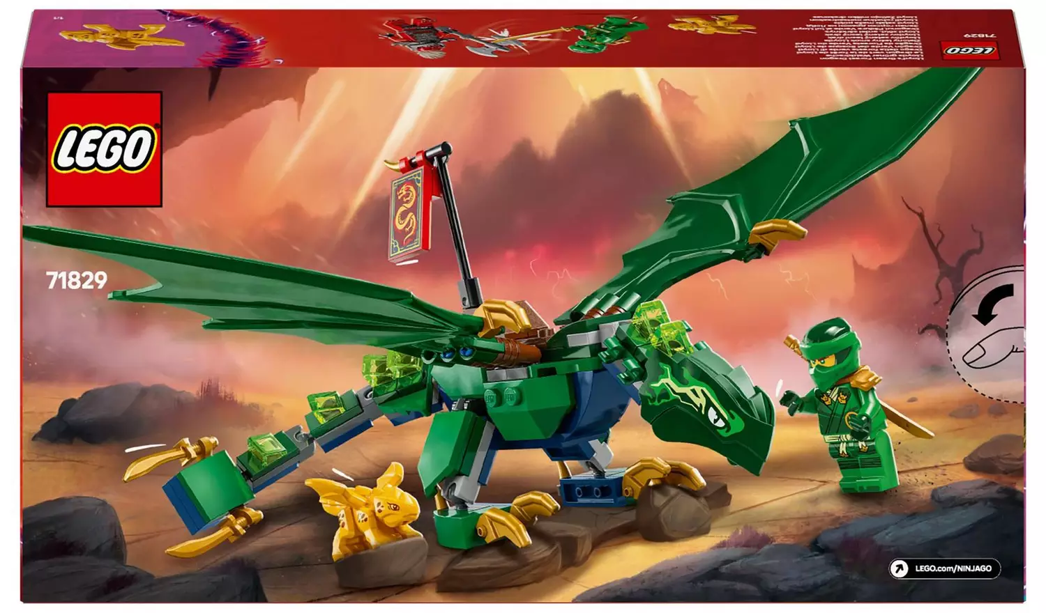 LEGO NINJAGO Lloyd's Green Forest Dragon Toy for Kids 71829