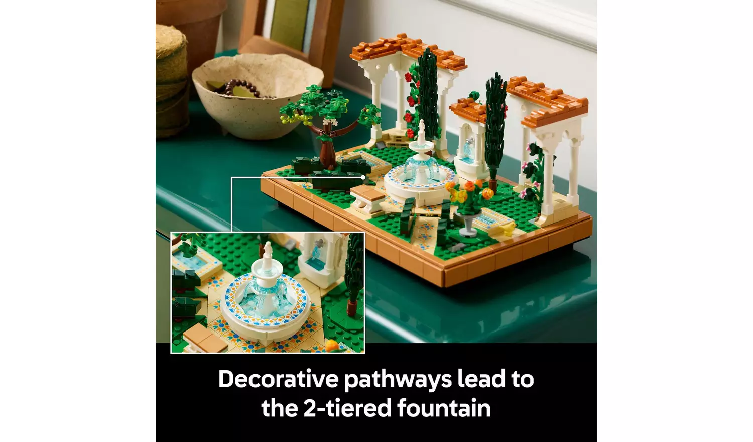 LEGO Icons Fountain Garden Home Decor Set for Adults 10359