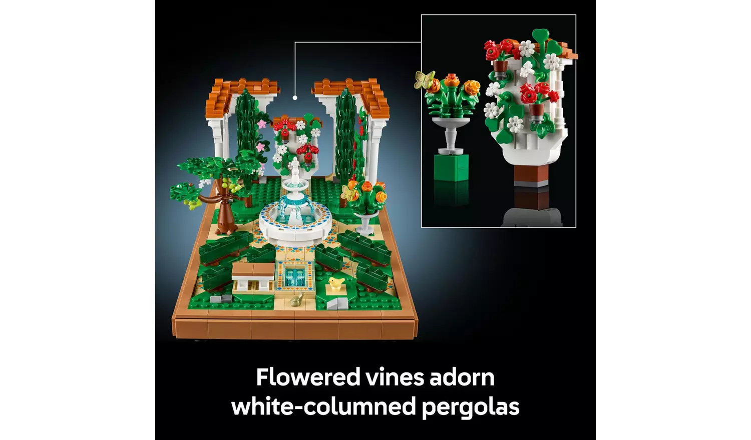 LEGO Icons Fountain Garden Home Decor Set for Adults 10359