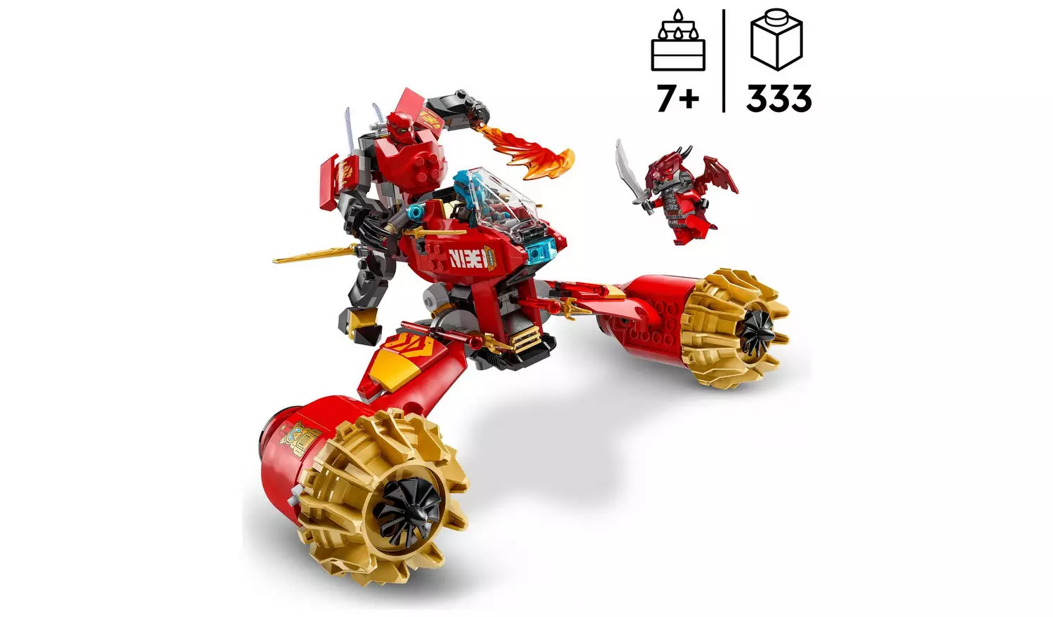 LEGO NINJAGO Kai's Mech Storm Rider 2in1 Ninja Toy Set 71830