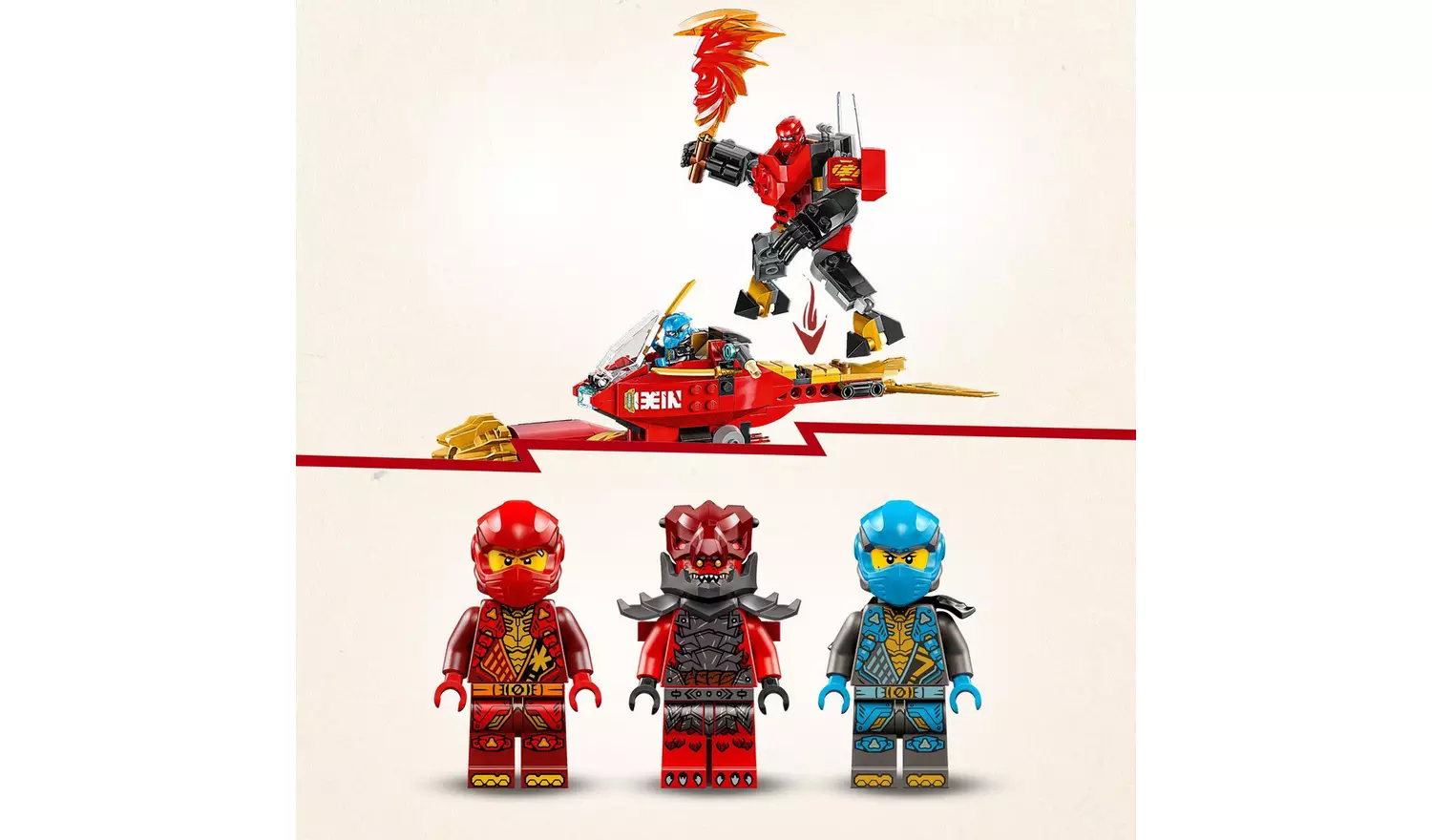 LEGO NINJAGO Kai's Mech Storm Rider 2in1 Ninja Toy Set 71830